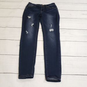Encore distressed skinny jeans 7 dark wash